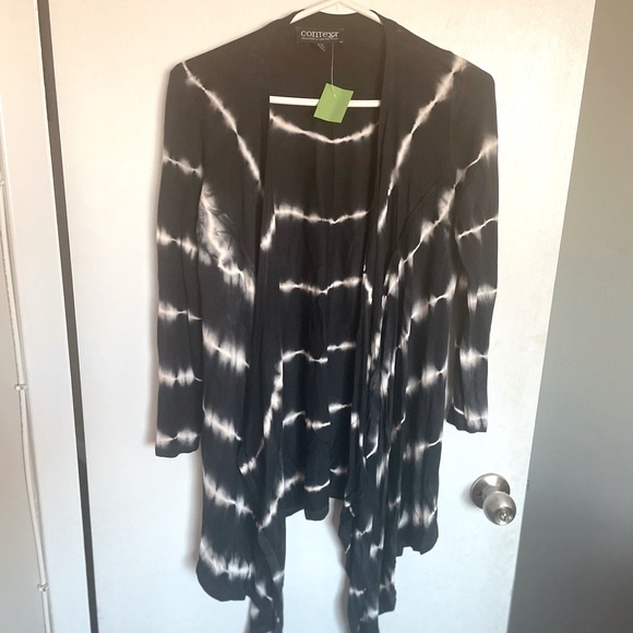 Context Striped Tie Dye Open Front Cardigan - Size S - Picture 4 of 12